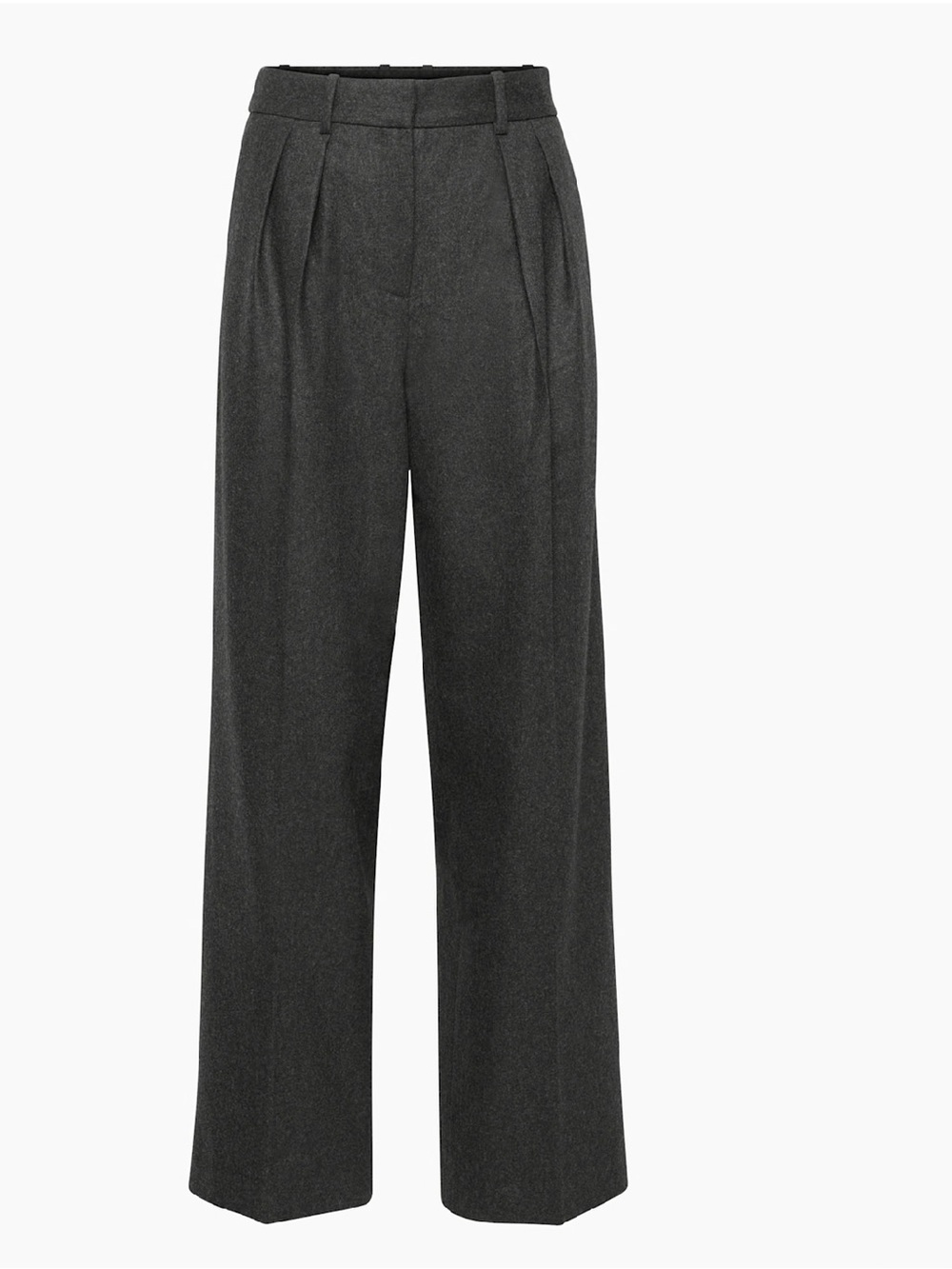 Babaton Next Pant
Wool-cashmere relaxed wide-leg trousers in Charcoal Grey